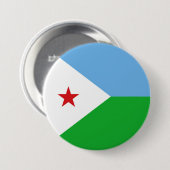 Djibouti Ronde Button 7,6 Cm (Voorkant /achterkant)
