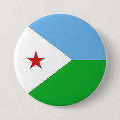 Djibouti Ronde Button 7,6 Cm (Voorkant)