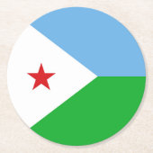Djibouti Ronde Kartonnen Onderzetter (Voorkant)