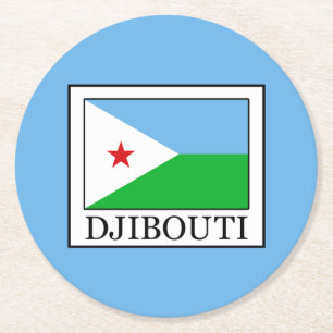 Djibouti Ronde Kartonnen Onderzetter