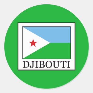 Djibouti Ronde Sticker