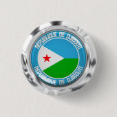 Djibouti Round Emblem Ronde Button 3,2 Cm (Voorkant)