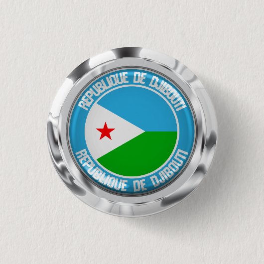Djibouti Round Emblem Ronde Button 3,2 Cm (Voorkant)