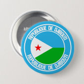 Djibouti Round Emblem Ronde Button 7,6 Cm (Voorkant /achterkant)