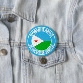 Djibouti Round Emblem Ronde Button 7,6 Cm (In situ)
