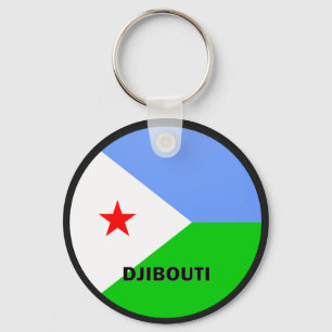 Djibouti Roundel kwaliteitsvlag Sleutelhanger