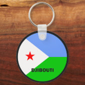 Djibouti Roundel kwaliteitsvlag Sleutelhanger (Voorkant)