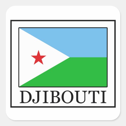 Djibouti-sticker Vierkante Sticker (Voorkant)