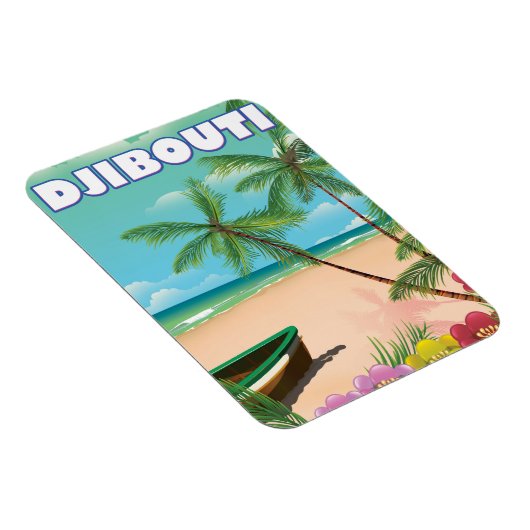 Djibouti strand reisposter magneet (Rechterzijde)