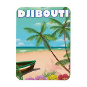 Djibouti strand reisposter magneet (Verticaal)