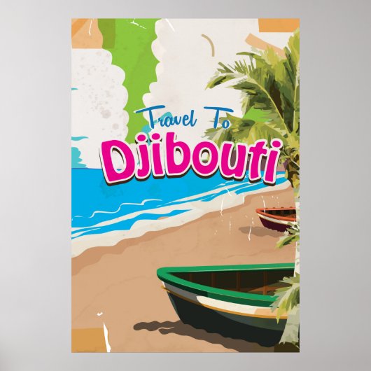 Djibouti vintage-poster poster (Voorkant)