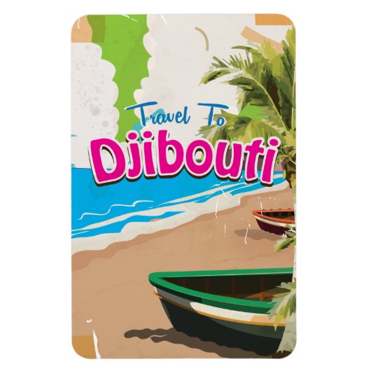 Djibouti vintage reisposter magneet (Verticaal)