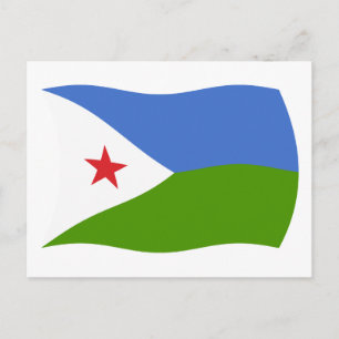 Djibouti Vlag Ansichtkaart Briefkaart