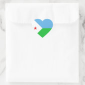 Djibouti Vlag Hart Sticker (Tas)