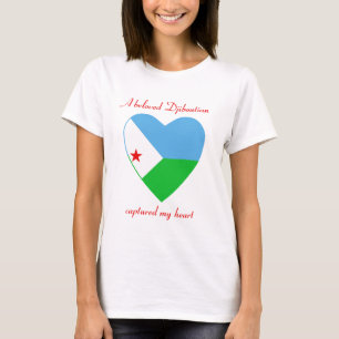 Djibouti Vlag Hartendief T-Shirt