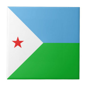 Djibouti Vlag Keramische Tegel Tegeltje