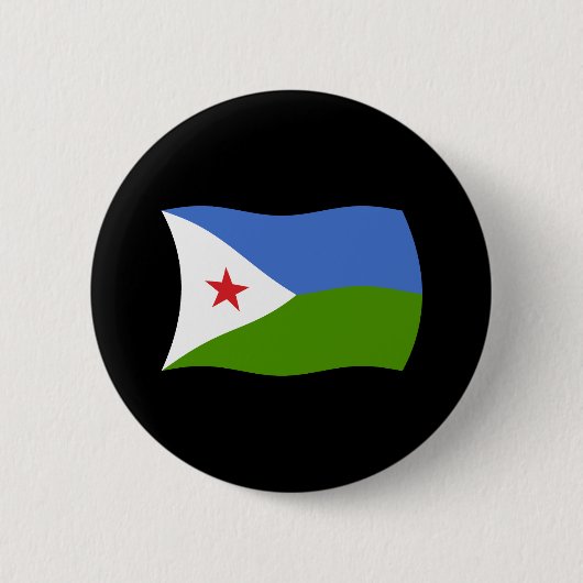 Djibouti Vlag Knop Ronde Button 5,7 Cm (Voorkant)
