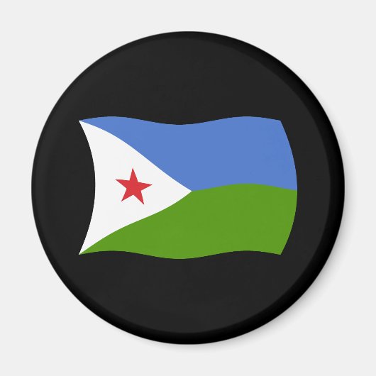 Djibouti Vlag Magneet (Voorkant)