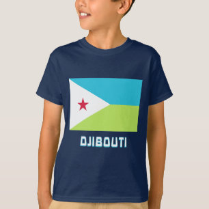 Djibouti vlag met naam t-shirt