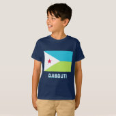 Djibouti vlag met naam t-shirt (Voorkant volledig)