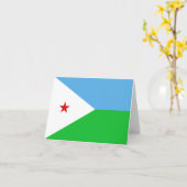 Djibouti Vlag Notitiekaart (Gele Bloem)