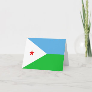 Djibouti Vlag Notitiekaart