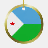 Djibouti Vlag Ornament (Achterkant)