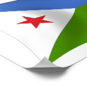 Djibouti Vlag Poster Print (Hoek)