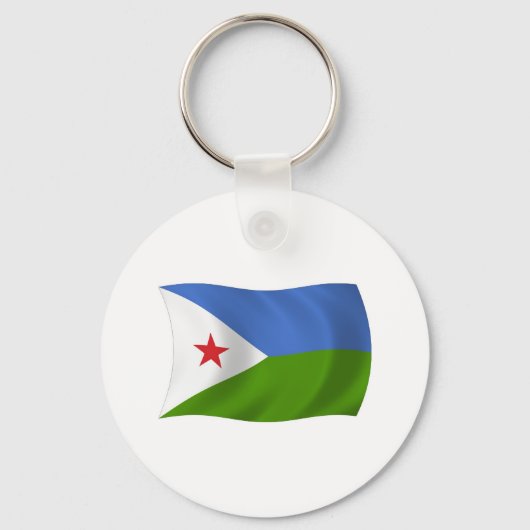 Djibouti Vlag Sleutelhanger (Voorkant)