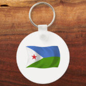 Djibouti Vlag Sleutelhanger (Voorkant)