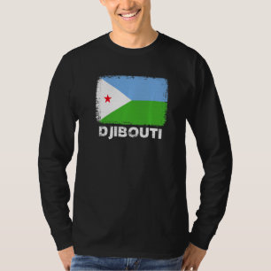 Djibouti Vlag steunt Djiboutian People Women Manne T-shirt