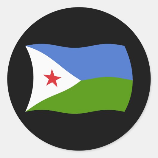 Djibouti Vlag Sticker (Voorkant)