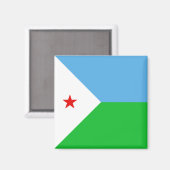 Djibouti Vlagmagneet Magneet (Voorkant / Achterkant)