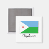 Djibouti vlagontwerp magneet (Voorkant / Achterkant)