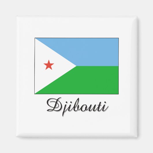 Djibouti vlagontwerp magneet (Voorkant)