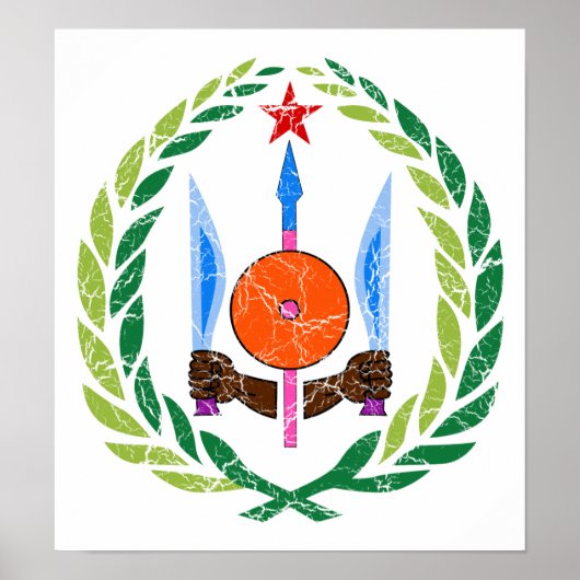 Djibouti wapenschild poster (Voorkant)