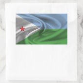 Djiboutiaanse vlag rechthoekige sticker (Tas)