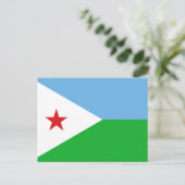 Djiboutiaanse vlag, vlag van Djibouti Briefkaart (Staand voorkant)