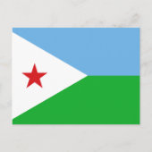 Djiboutiaanse vlag, vlag van Djibouti Briefkaart (Voorkant)