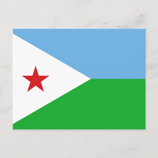 Djiboutiaanse vlag, vlag van Djibouti Briefkaart (Voorkant)
