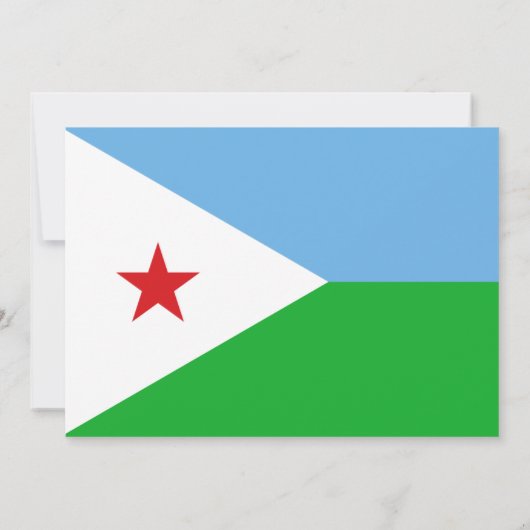 Djiboutiaanse vlag, vlag van Djibouti bruiloft Kaart (Achterkant)