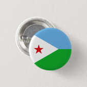 Djiboutiaanse vlag, vlag van Djibouti Ronde Button 3,2 Cm (Voorkant /achterkant)