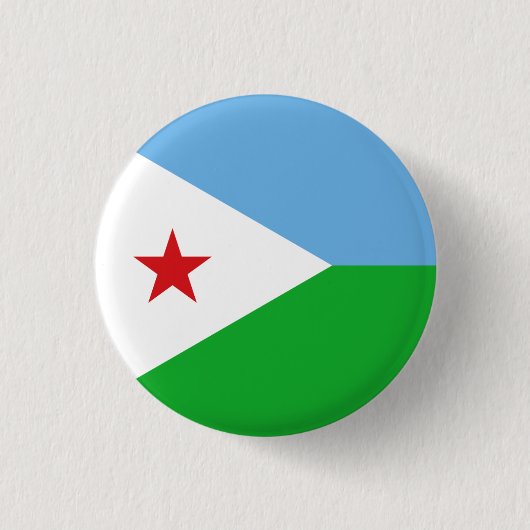 Djiboutiaanse vlag, vlag van Djibouti Ronde Button 3,2 Cm (Voorkant)
