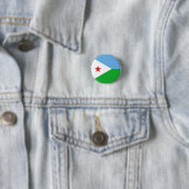 Djiboutiaanse vlag, vlag van Djibouti Ronde Button 3,2 Cm (In situ)