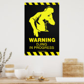 DJing in uitvoering - DJ Poster Platenspeler Deck (Keuken)