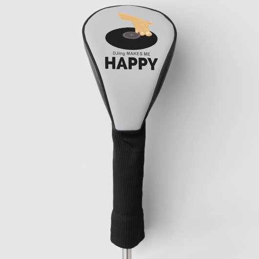 DJing maakt me gelukkig Golfheadcover (Voorkant)