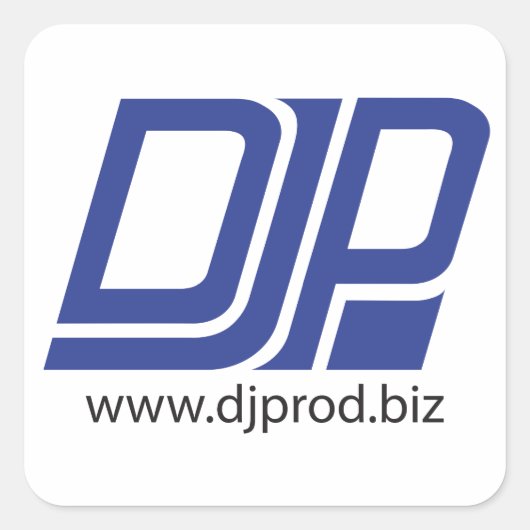DJP Logo Stickers (vierkant) (Voorkant)