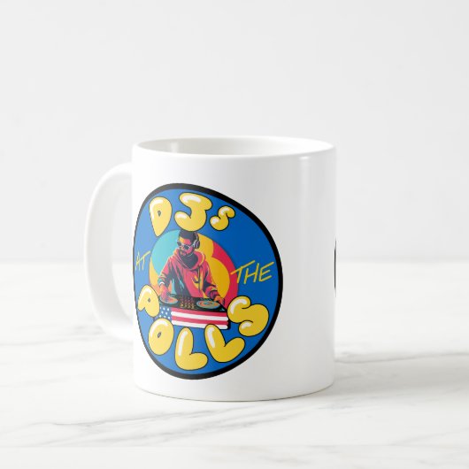 DJ's bij de Polls - Round Logo Mok (Voorkant links)