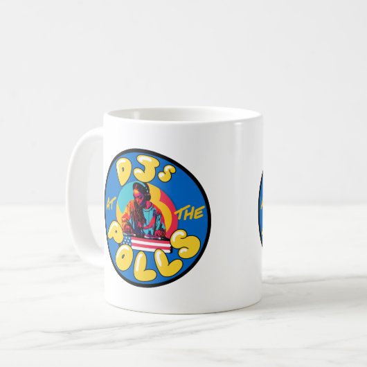 Dj's bij de Polls Vrouw DJ Mok (Voorkant links)