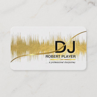DJ's Deejay Professional Music Band Event Gold Visitekaartje